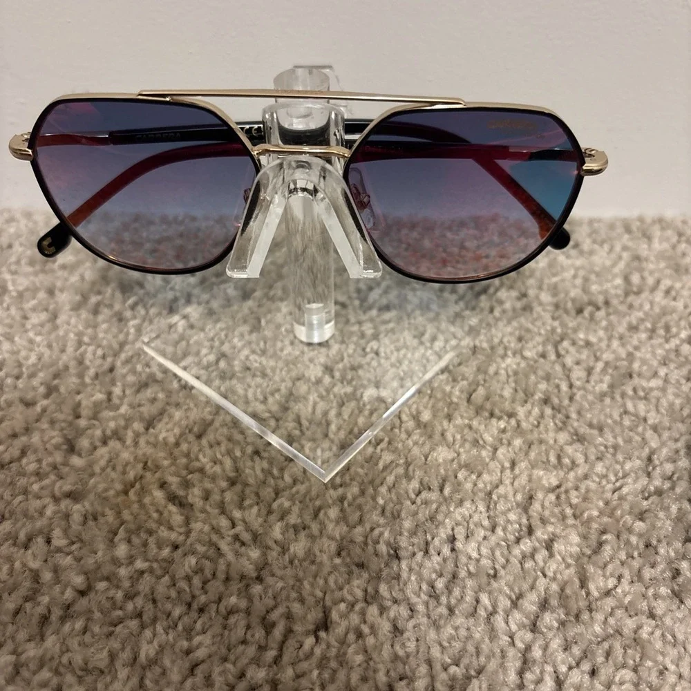 New Carrera 303/S Festival Edition Sunglasses Gold Blue Red $148 Unisex Aviator